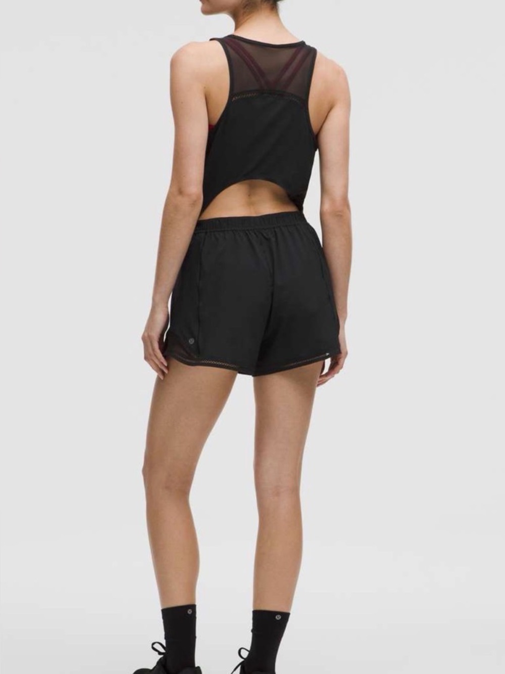 Lululemon Hotty Hot Running Romper *Lace Trim Black Large - Picture 5 of 5